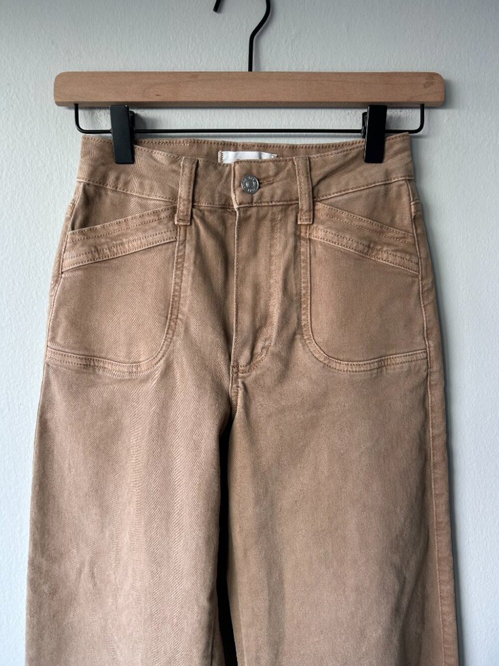 PAIGE Anessa Wide Leg Jeans High Rise Vintage Canewood Curved Inset Pockets - Picture 4 of 13